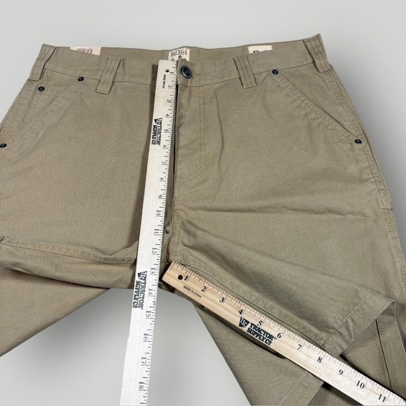 Red Head Shorts Mens 36 Beige RH Canvas Work Cargo Utility Pockets Outdoor - Picture 5 of 9
